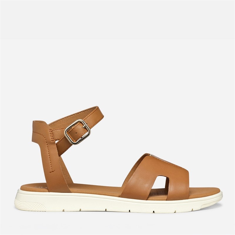 GEOX Womens Dandra Sandals Camel/Light Gold Camel/Lt Gold