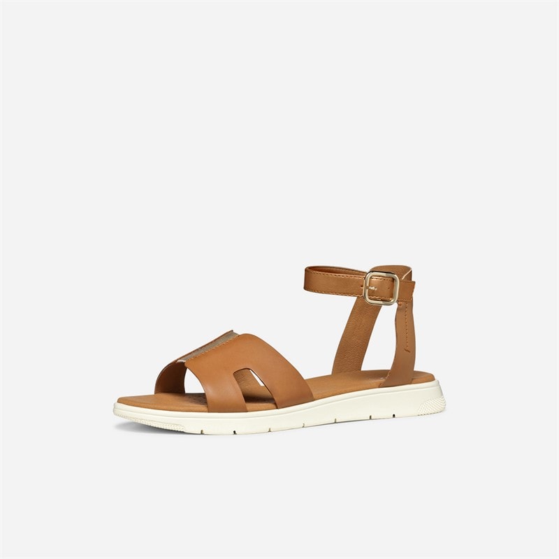 GEOX Womens Dandra Sandals Camel/Light Gold Camel/Lt Gold - Image 3