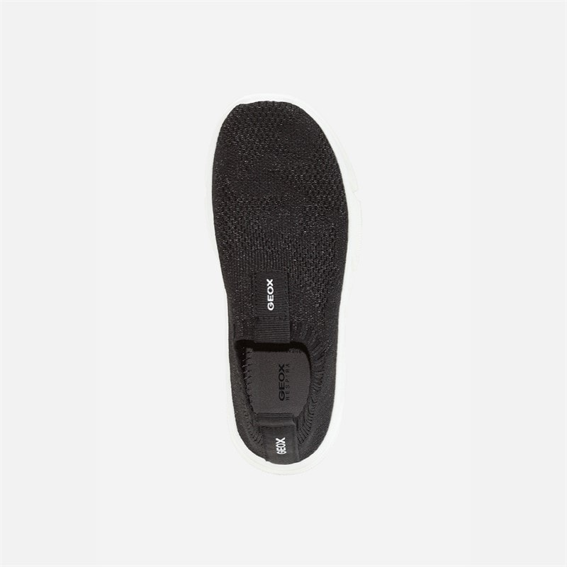 GEOX Junior Girls Aril Slip On Trainers Black - Image 4