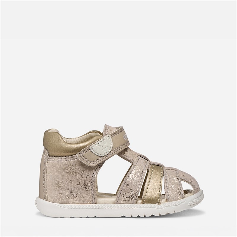 GEOX Infant Girls Macchia Sandals Beige/Platinum