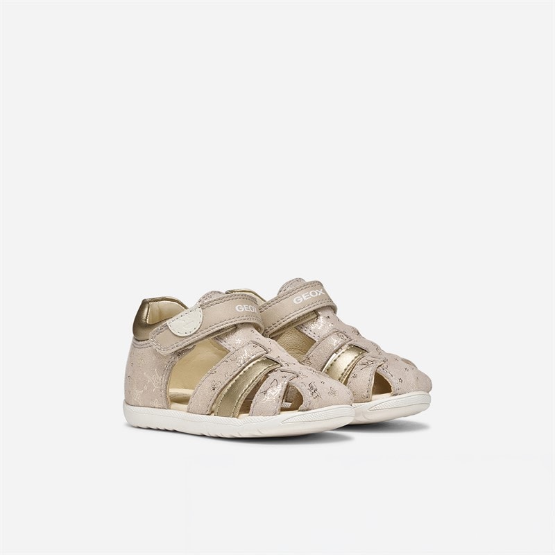 GEOX Infant Girls Macchia Sandals Beige/Platinum - Image 2