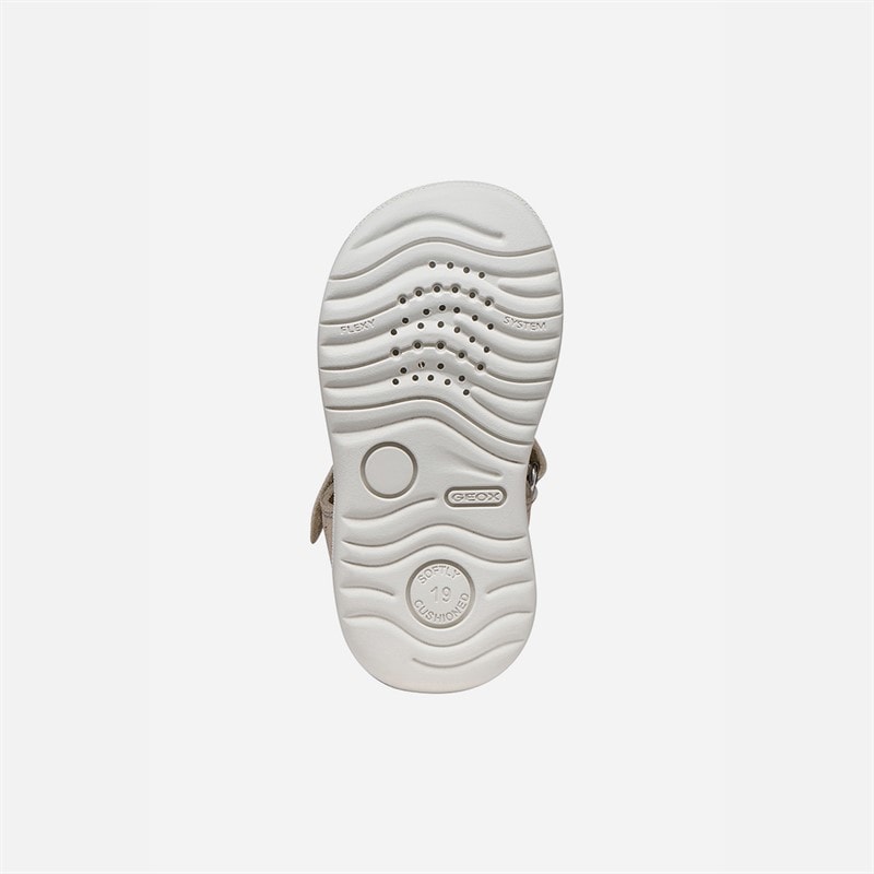 GEOX Infant Girls Macchia Sandals Beige/Platinum - Image 5