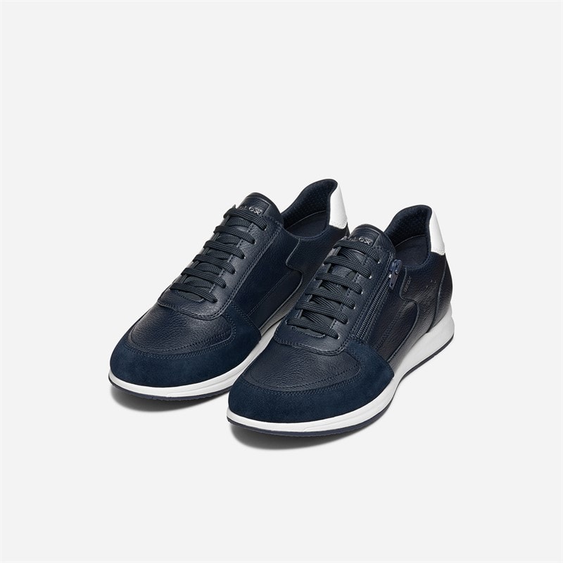 GEOX Mens Avery Trainers Navy - Image 3