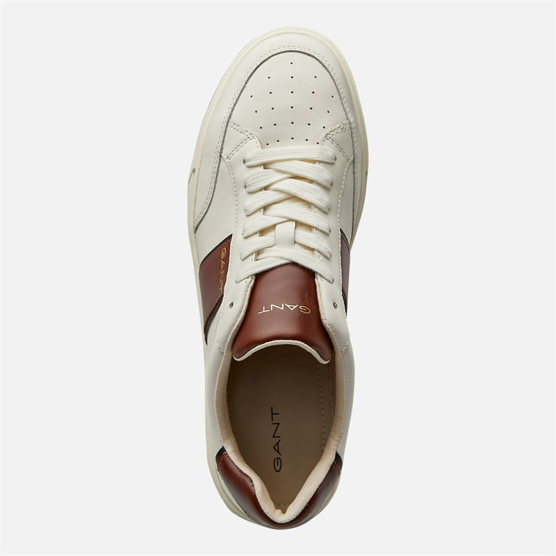 Gant Mens Mcjulien Trainers Off White/Cognac - Image 4
