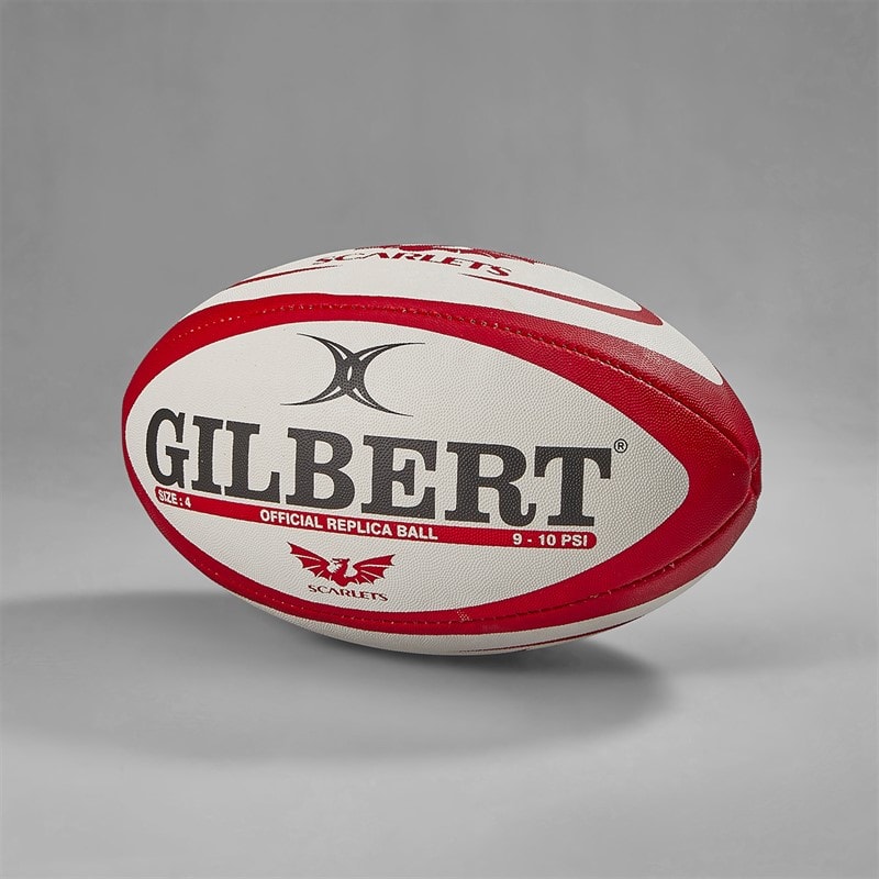 Gilbert Rugby SCA Scarlets Rugby Ball White