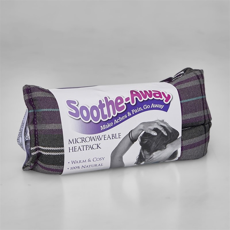the heatpack company Soothe-Away Cotton Tartan Heat Wraps 700g Of Wheat Purple Check