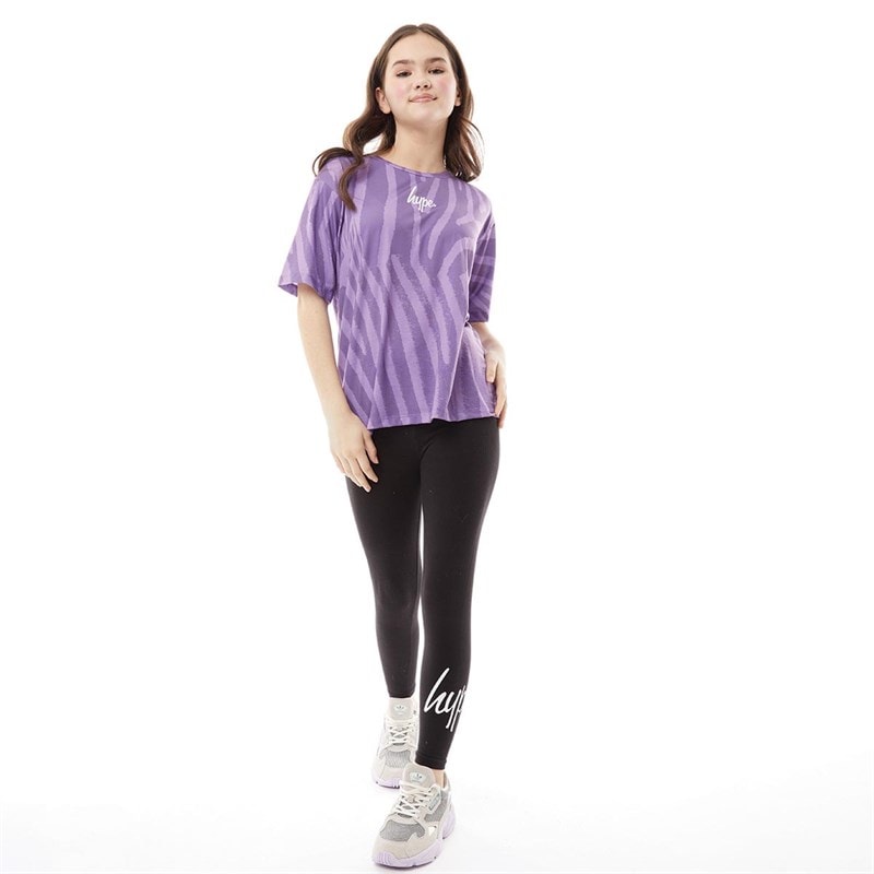 Hype Girls Script Leggings Black - Image 3