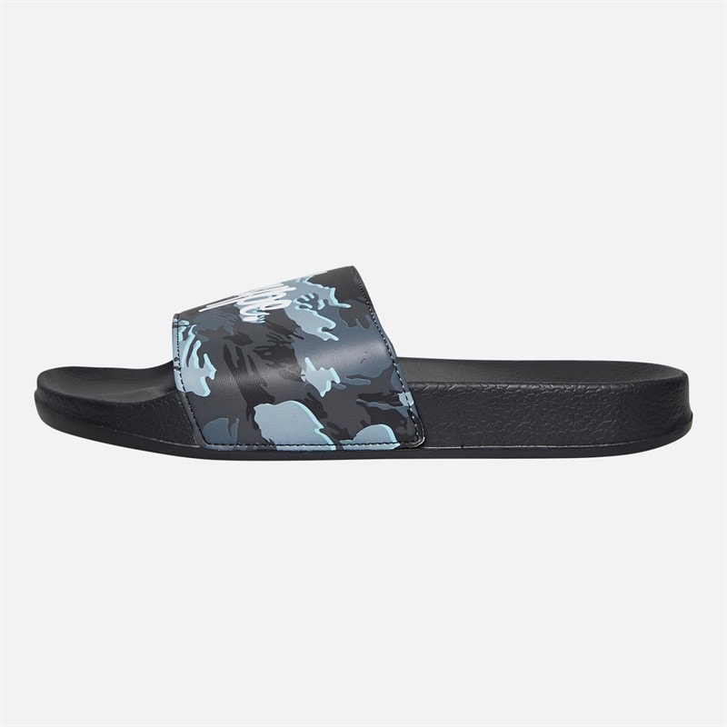Hype Kids Gloom Camo Script Sliders Grey - Image 2