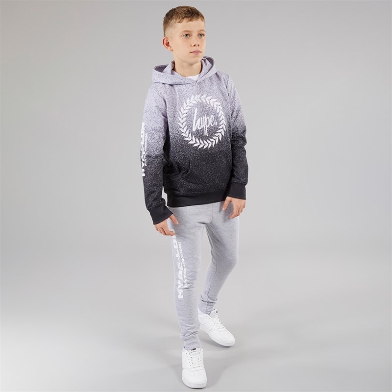 Hype Boys Tracksuit Grey/Black - Image 1