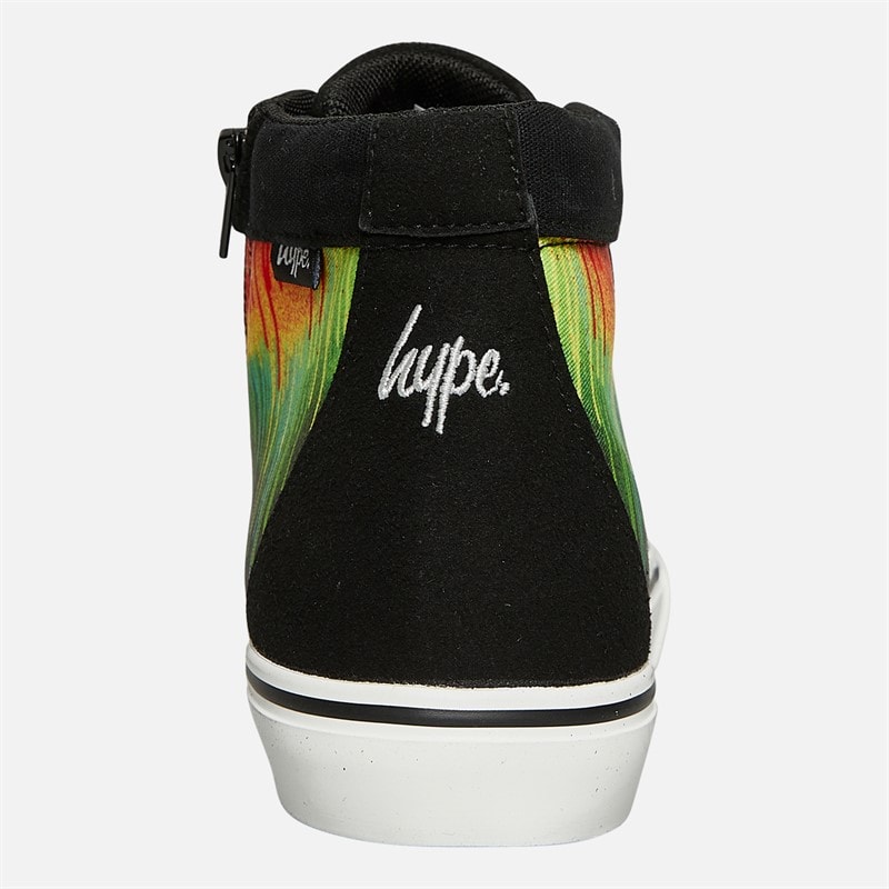 Hype Kids Telza Hi Top Trainers Black/Multi - Image 3