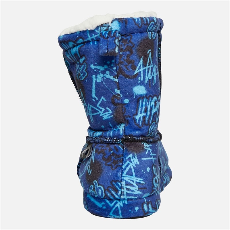 Hype Junior Boys Arcenza Bootee Slippers Blue - Image 4