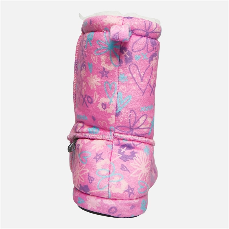 Hype Junior Girls Espara Bootee Slippers Pink - Image 4
