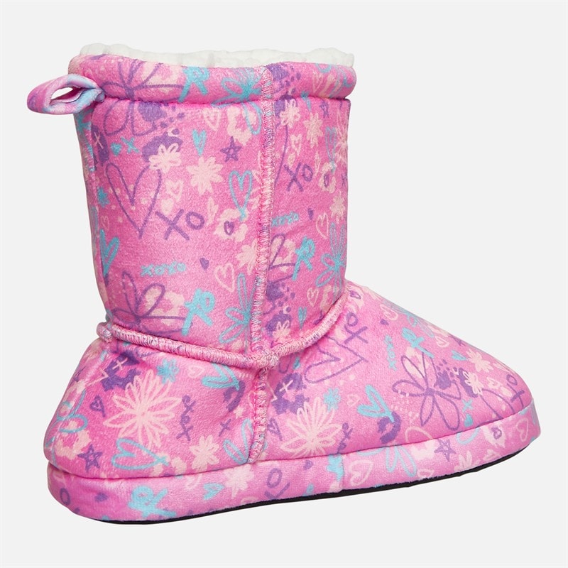 Hype Junior Girls Espara Bootee Slippers Pink - Image 5