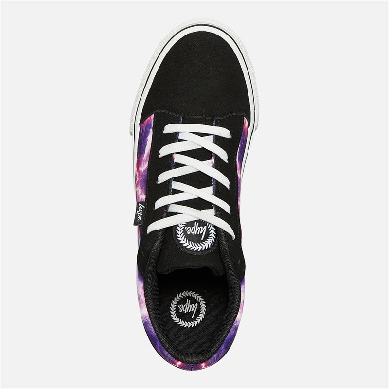 Hype Kids Lotori Trainers Black/Galaxy Print - Image 4