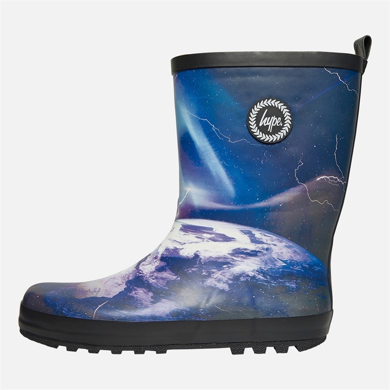 Hype Junior Dunite Wellies Black/Blue - Image 2