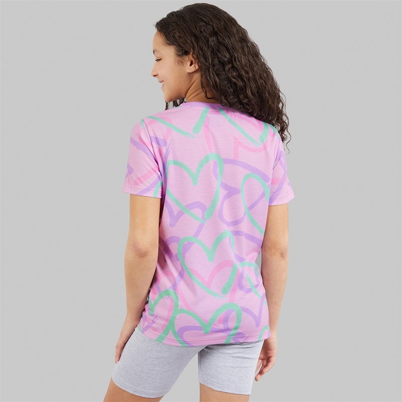 Hype Girls Angharad T-Shirt And Cycling Shorts Set Multi - Image 2