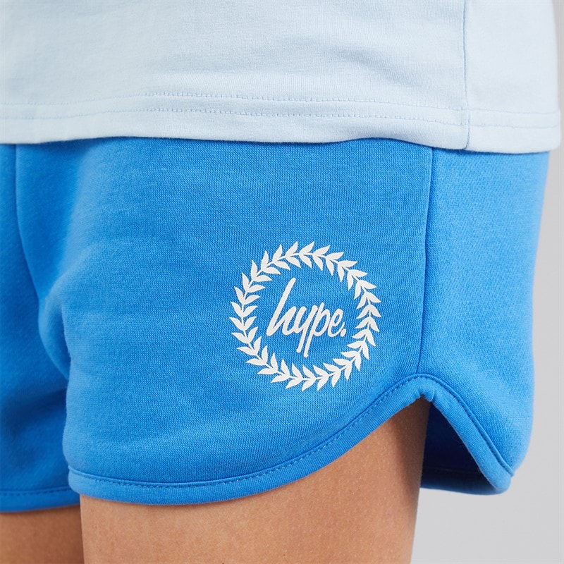 Hype Girls Sendra T-Shirt And Shorts Set Ice Blue/Cornflower Blue - Image 3
