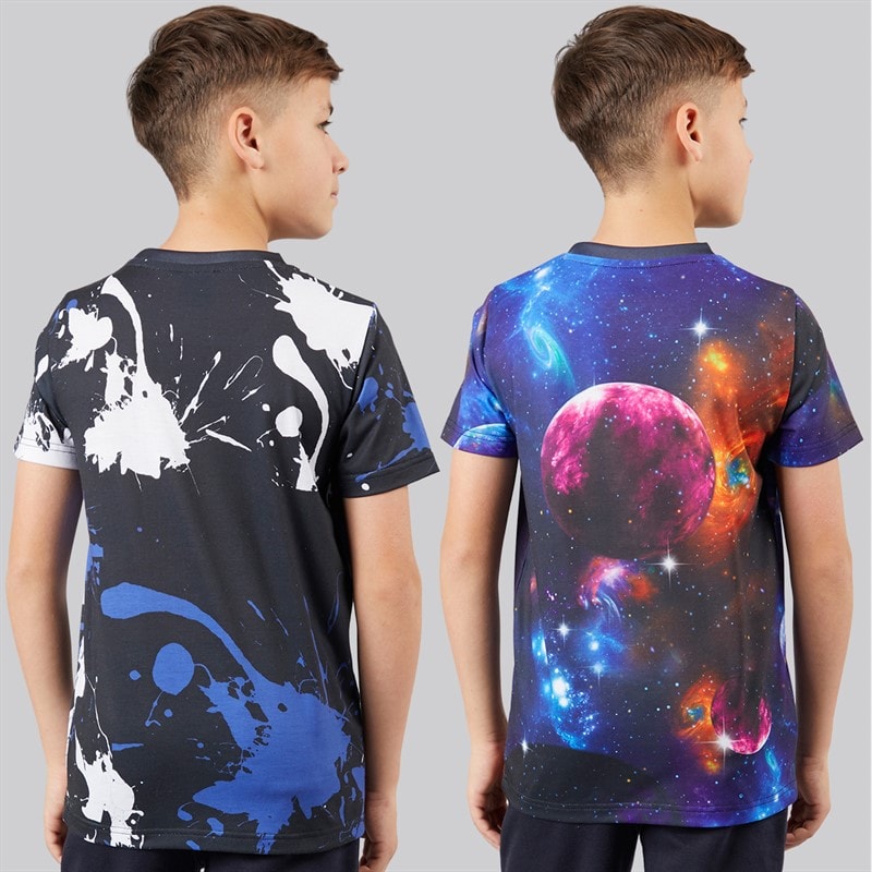 Hype Boys Gethin Two Pack T-Shirts AOP Sub Print - Image 2