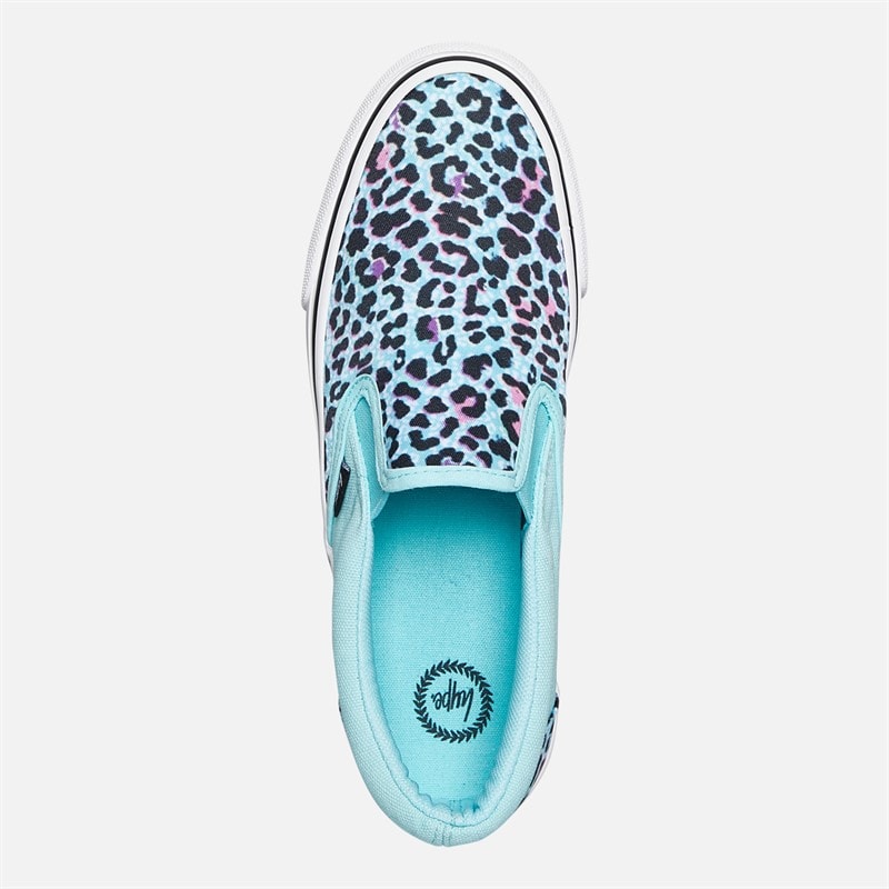 Hype Girls Kamati Slip-On Trainers Blue Multi - Image 4