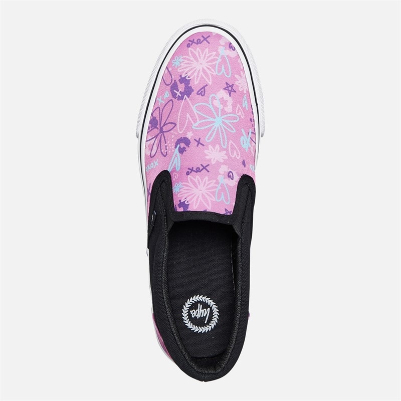 Hype Girls Nestra Slip-On Trainers Pink Multi - Image 4