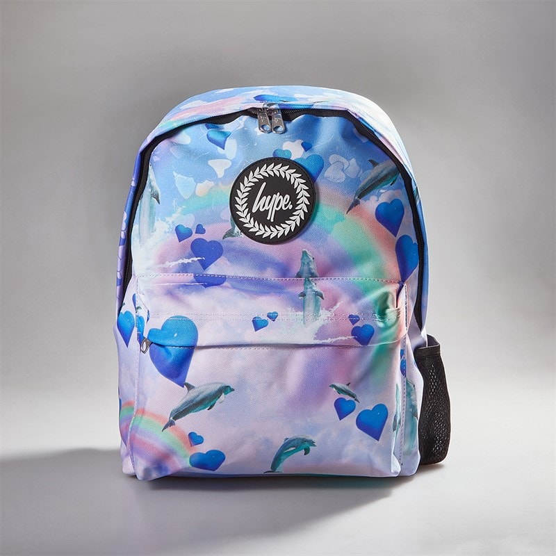 Hype Girls Holo Rainbow Dolphins Iconic Colour Backpack Multi - Image 2