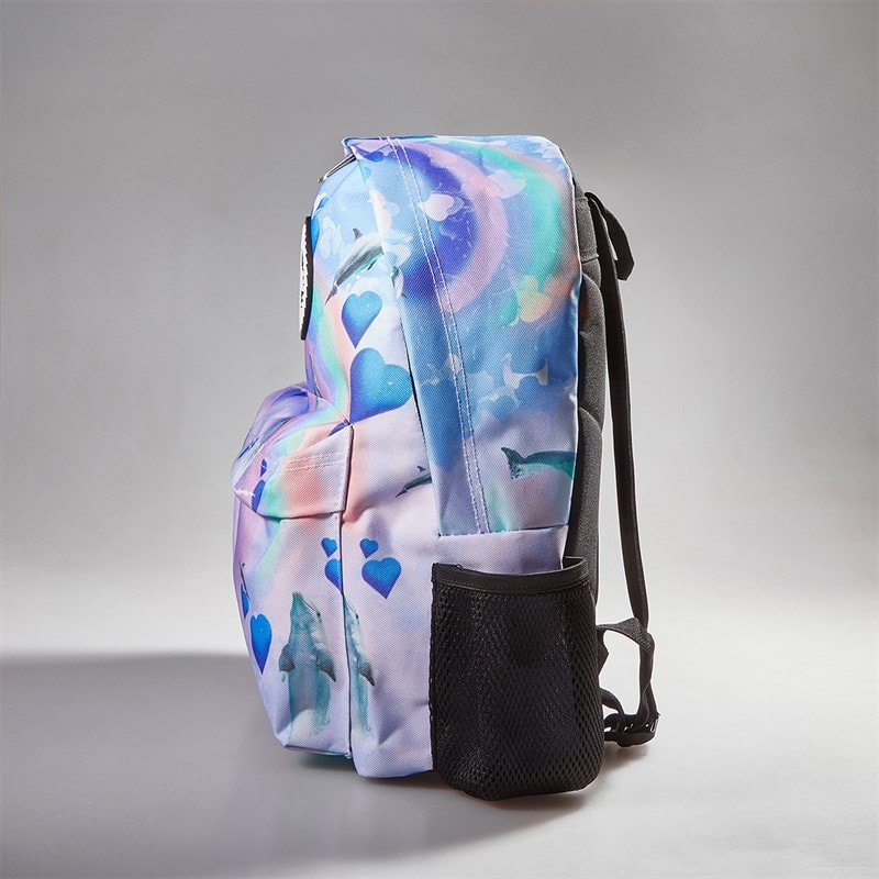 Hype Girls Holo Rainbow Dolphins Iconic Colour Backpack Multi - Image 4