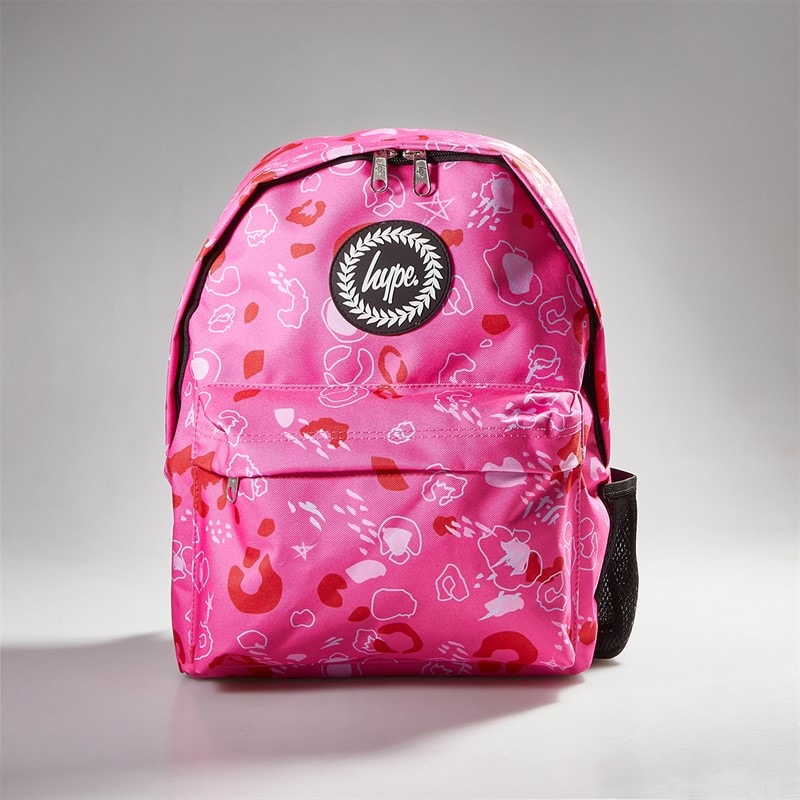 Hype Girls Leopard Backpack Pink - Image 2
