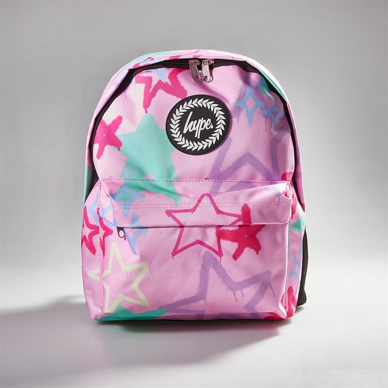 Hype Girls Iconic Graffiti Stars Backpack Pink - Image 2