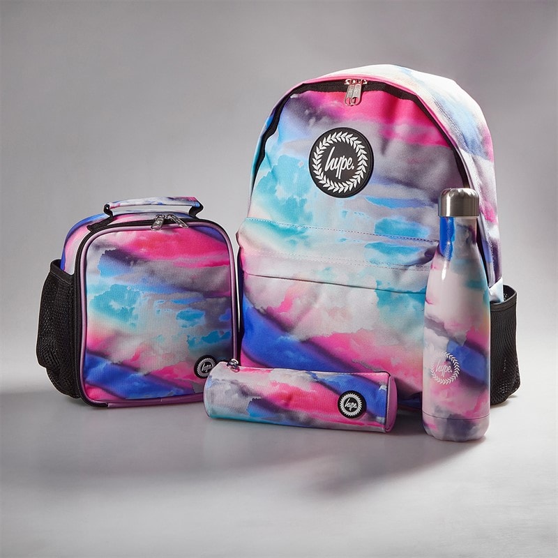 Hype Girls Cloud Hues Backpack Lunch Bag Steel Bottle And Pencil Case Bundle Multi - Image 1