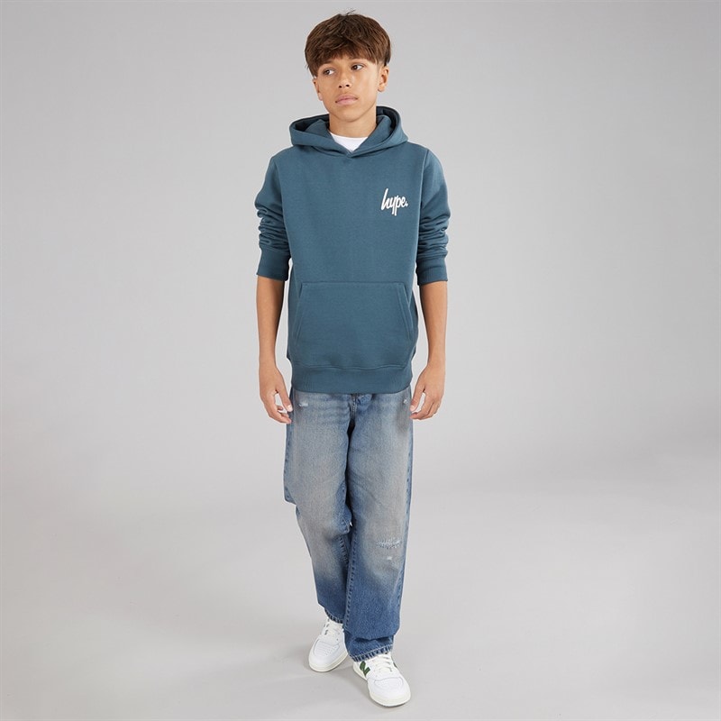 Hype Boys Extract Sweat Hoodie Teal - Image 4