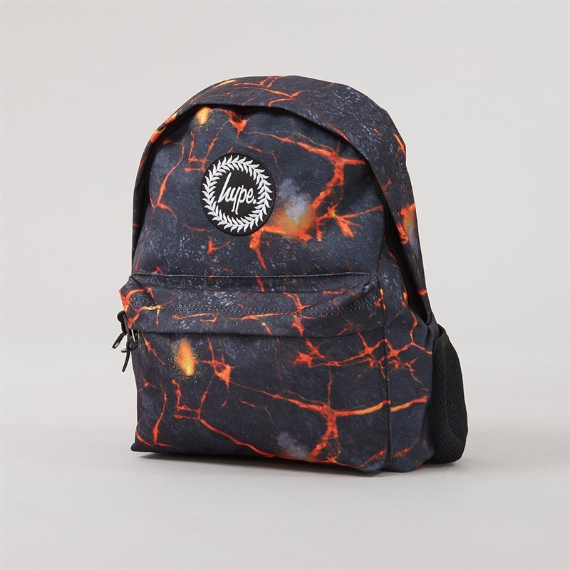 Hype Boys Lava Print Backpack Lunch Bag Steel Bottle And Pencil Case Bundle Black - Image 2