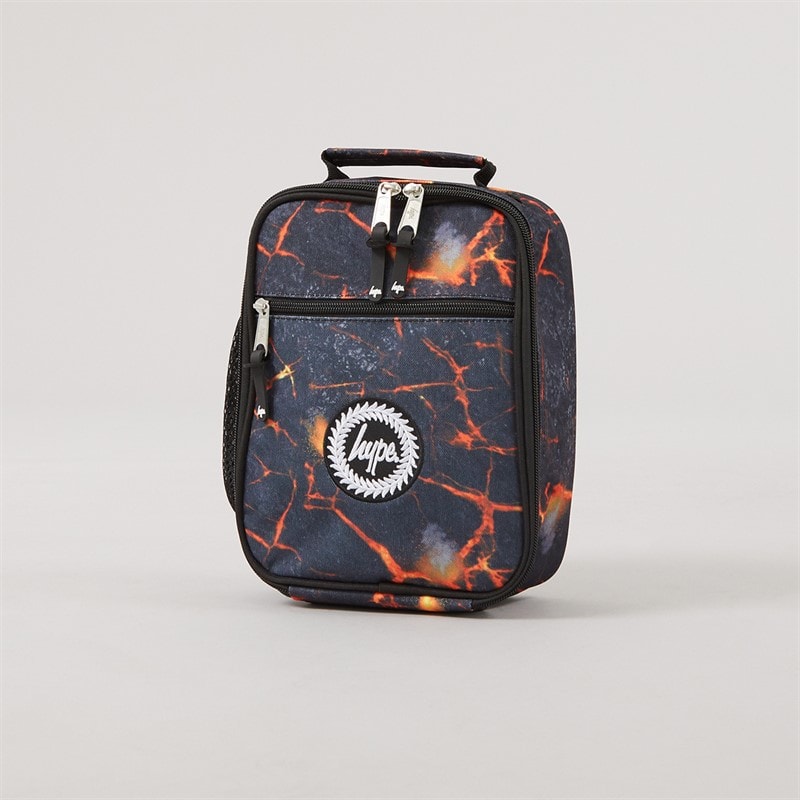 Hype Boys Lava Print Backpack Lunch Bag Steel Bottle And Pencil Case Bundle Black - Image 3