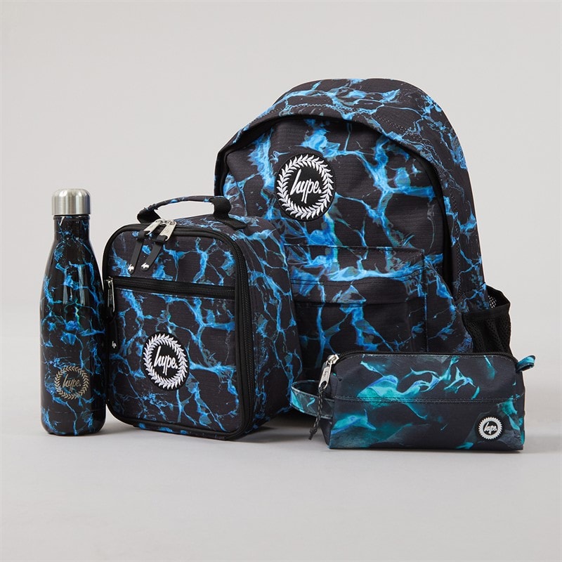 Hype Boys X-Ray Pool Backpack Lunch Bag Steel Bottle And Pencil Case Bundle Black - Image 1