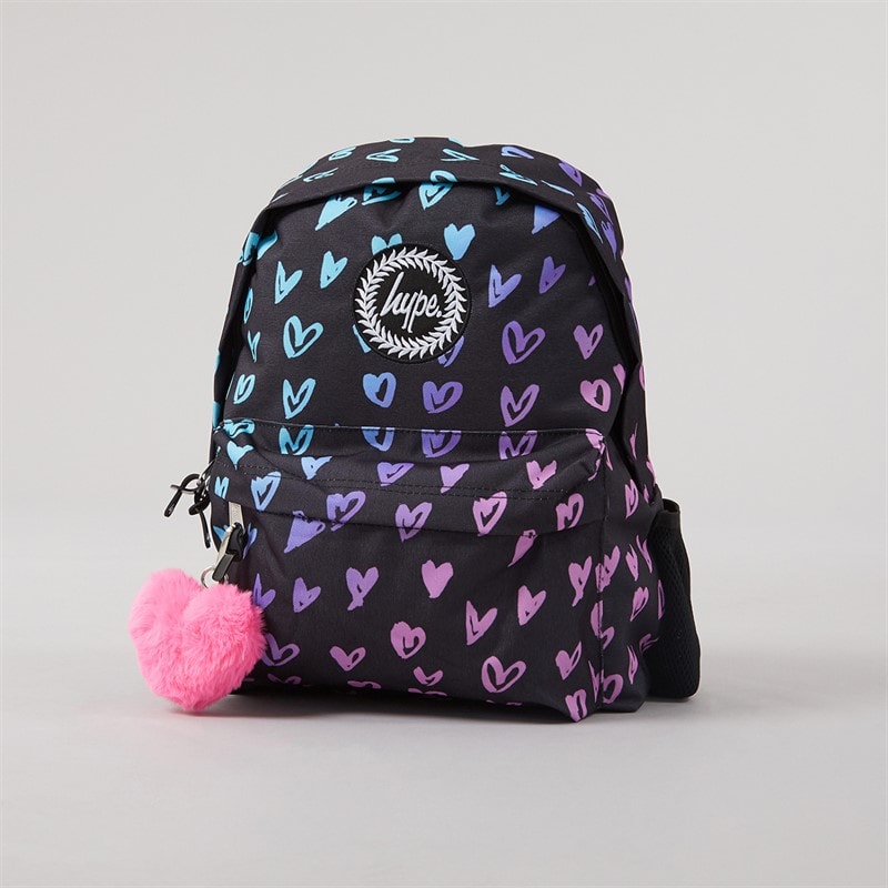 Hype Girls Scribble Hearts Backpack Lunch Bag Steel Bottle And Pencil Case Bundle Black - Image 2