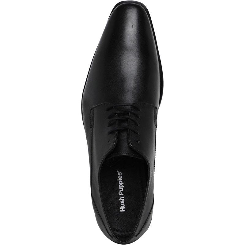 Hush Puppies Mens Ezra Plain Toe Shoes Black - Image 4