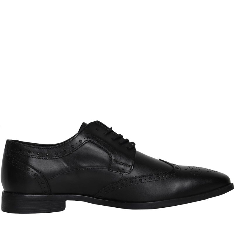Hush Puppies Mens Elliot Brogue Shoes Black - Image 5