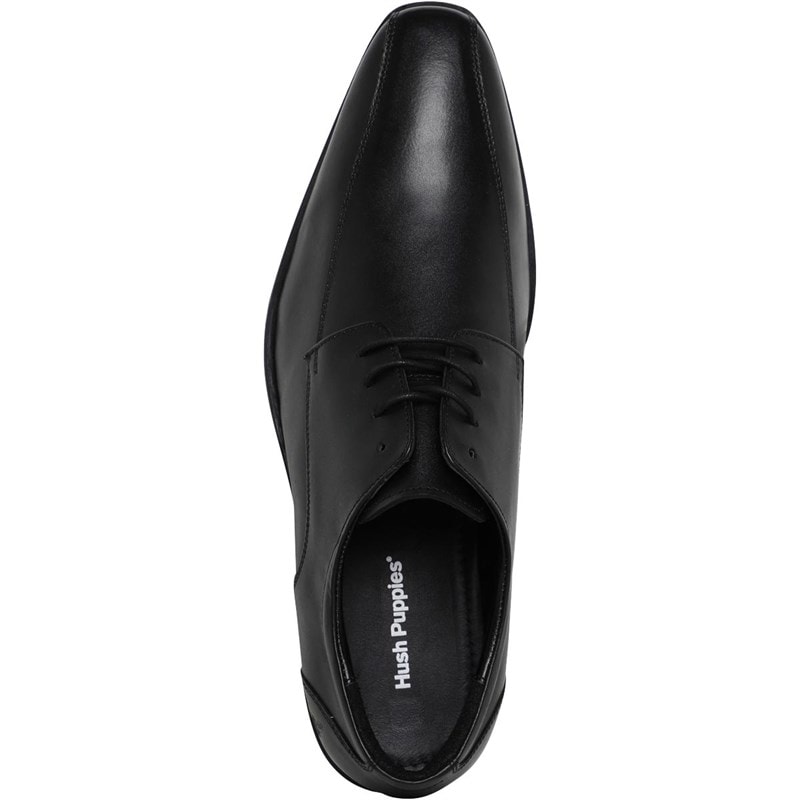 Hush Puppies Mens Evan Lace-Up Tram Shoes Black - Image 4