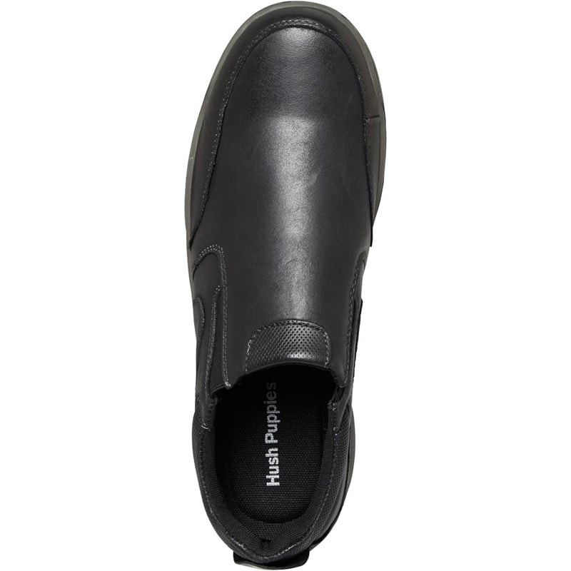 Hush Puppies Mens Jasper Slip On Shoes Black - Image 4