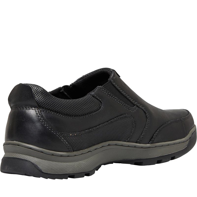 Hush Puppies Mens Jasper Slip On Shoes Black - Image 5