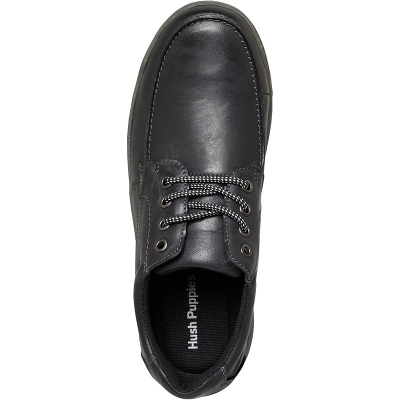 Hush Puppies Mens Tucker Shoes Black - Image 4