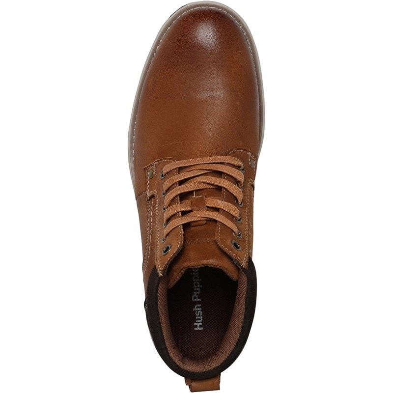Hush Puppies Mens Dean Boots Tan - Image 4