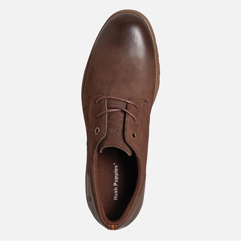 Hush Puppies Mens Trevor Lace Shoes Brown - Image 4
