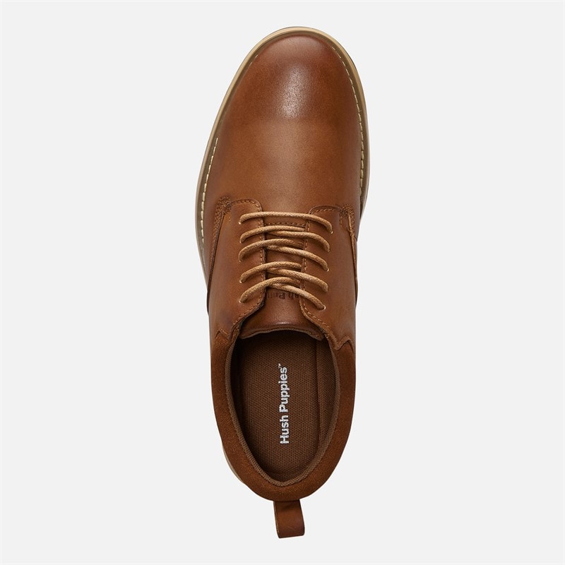 Hush Puppies Mens Dylan Derby Shoes Tan - Image 4