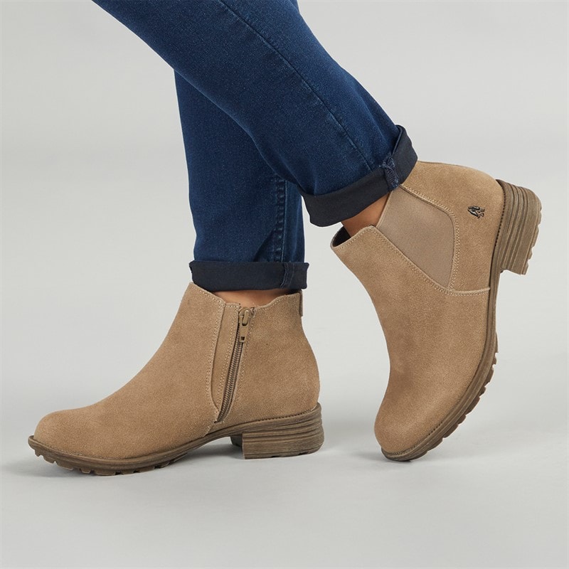 Hush Puppies Womens Madisyn Boots Taupe - Image 1
