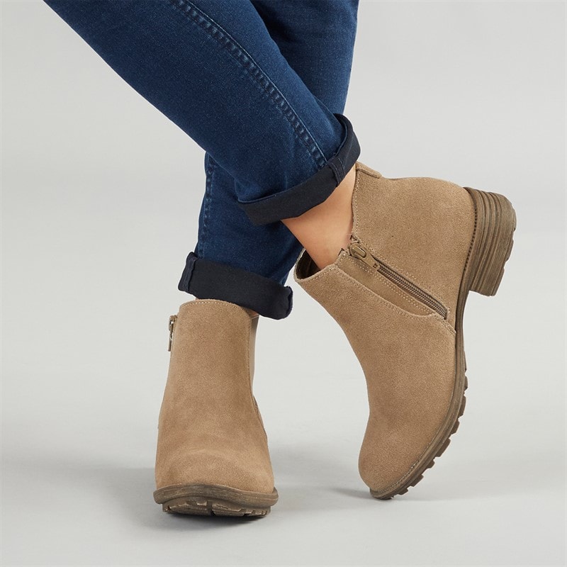 Hush Puppies Womens Madisyn Boots Taupe - Image 5