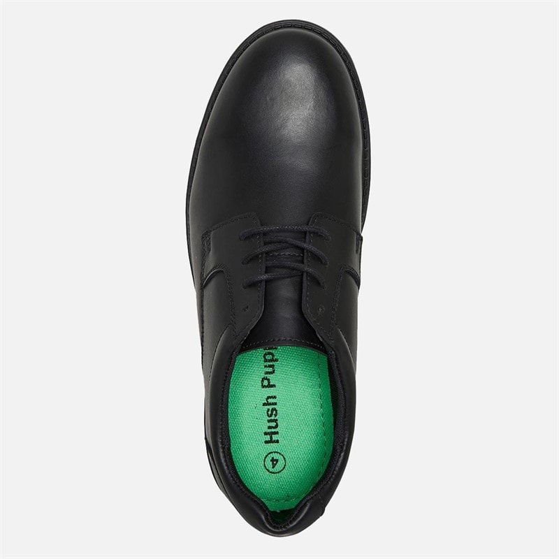 Hush Puppies Junior Boys Matteo Lace Up School Shoes Black - Image 4
