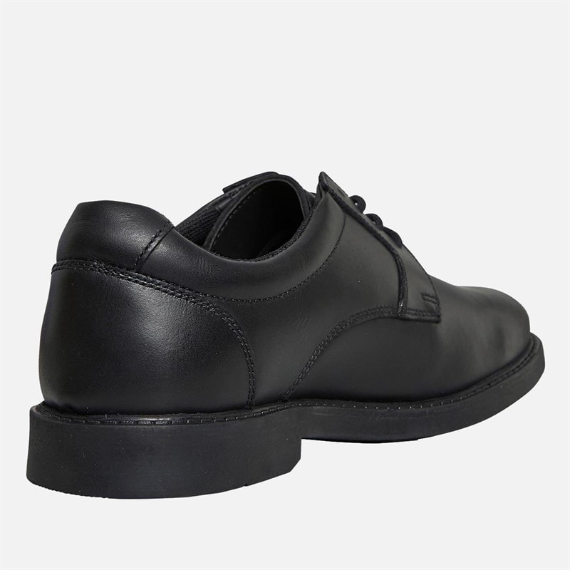 Hush Puppies Junior Boys Matteo Lace Up School Shoes Black - Image 5