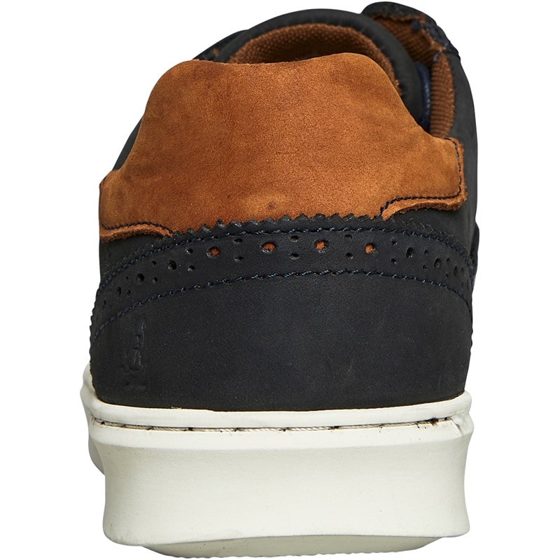 Hush Puppies Mens Matias Brogues Navy/Tan - Image 3