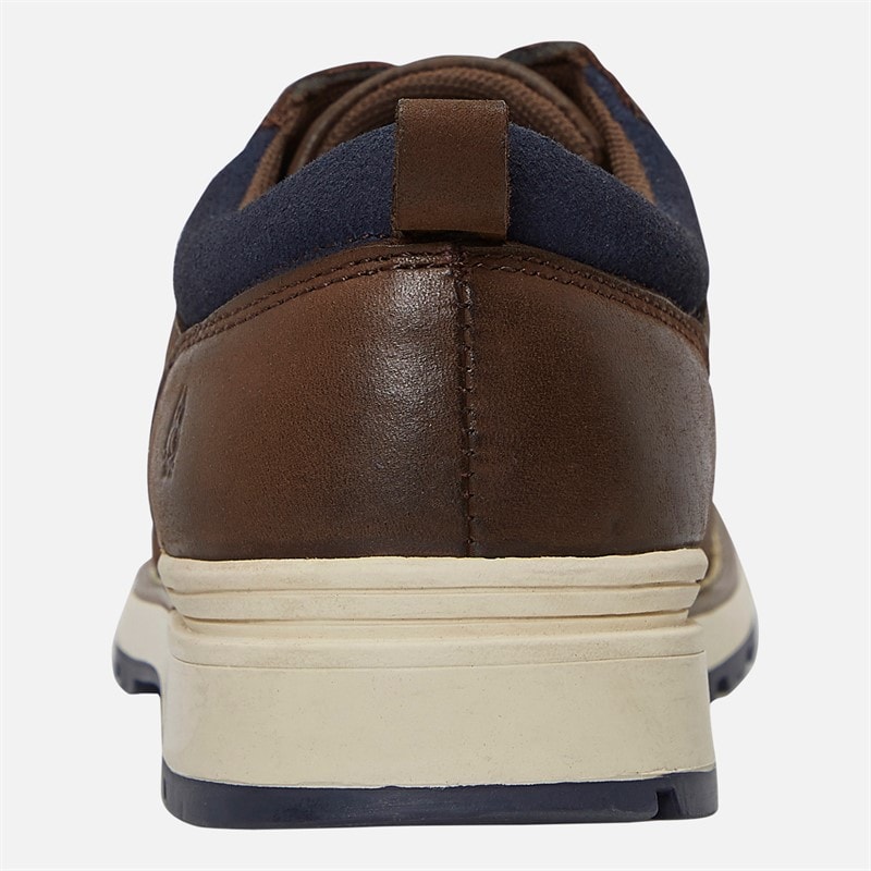 Hush Puppies Mens Dylan Derby Shoes Brown Leather - Image 3