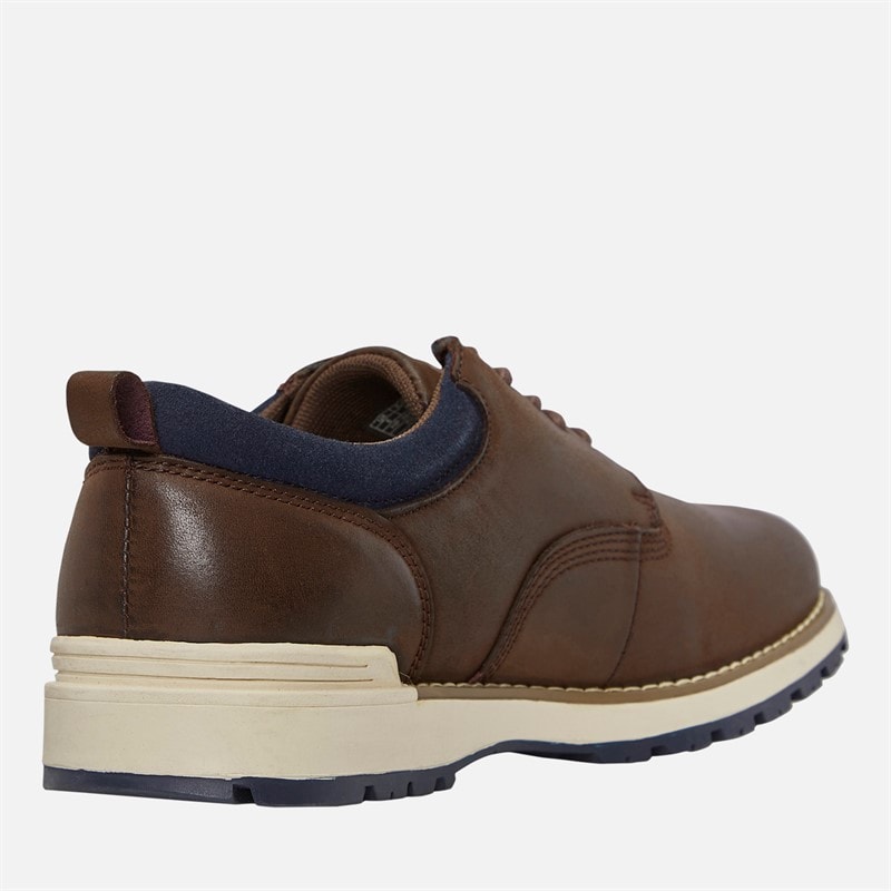 Hush Puppies Mens Dylan Derby Shoes Brown Leather - Image 5